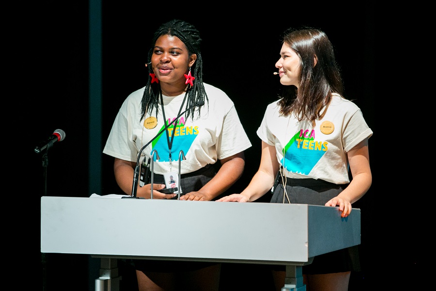 Teens at 2016 ICA Teen Convening giving a presentation