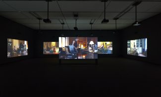 Installation view, Ragnar Kjartansson: The Visitors, the Institute of Contemporary Art/Boston, 2014.