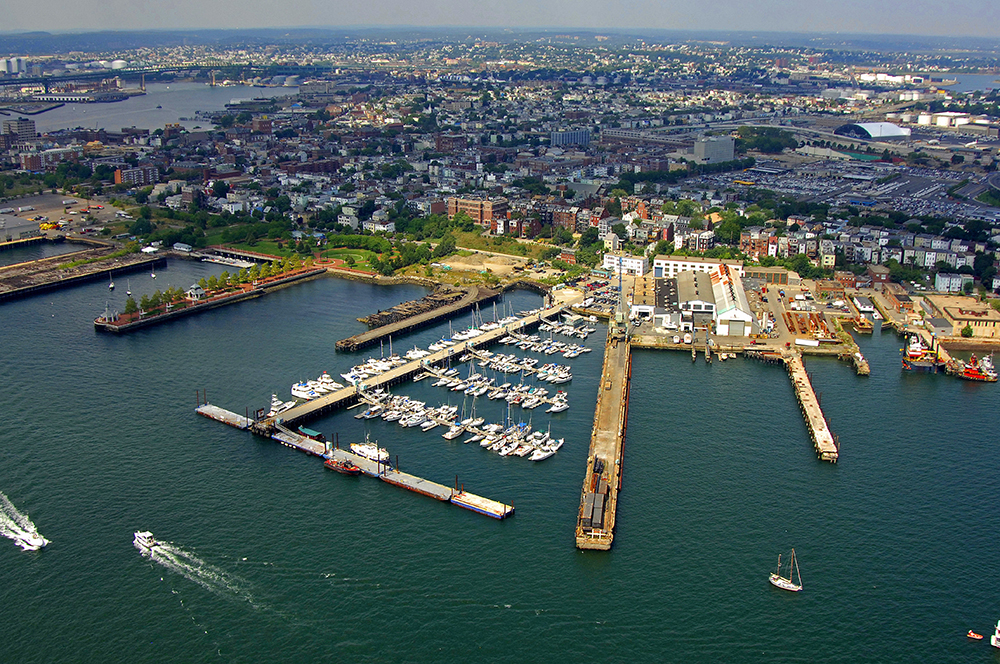 An aerial view of East Boston.
