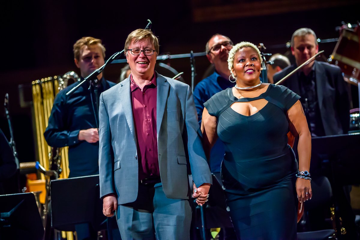Composer Georg Friedrich Haas and writer and storyteller Mollena Lee Williams-Haas after a performance