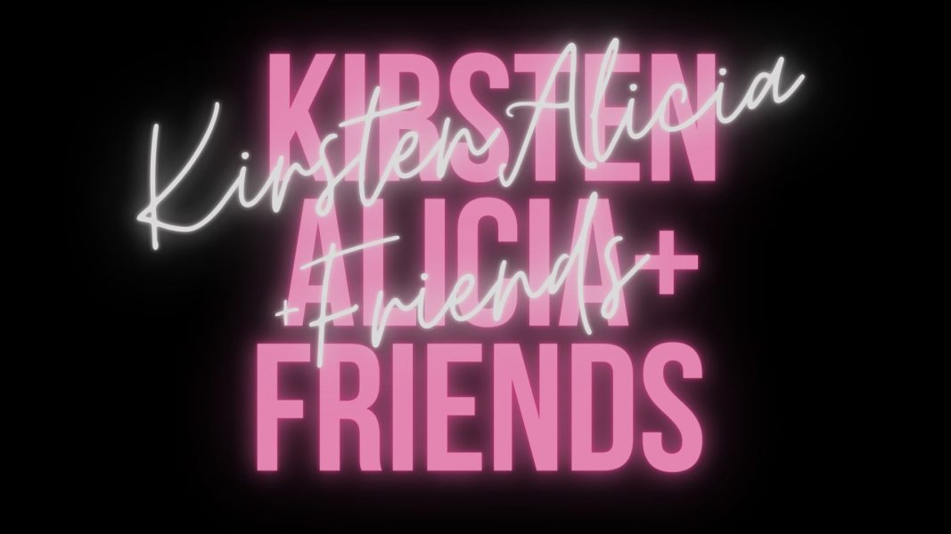Logo in neon light style: Kirsten Alice + Friends