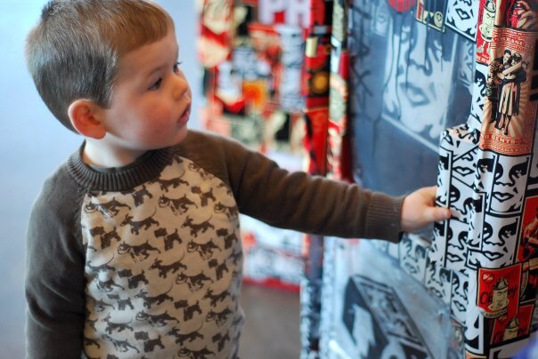 Exploring at a Play Date during the 2009 Shepard Fairey exhibition