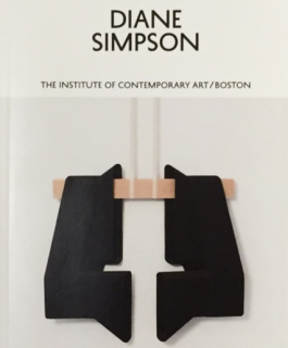The cover of Diana Simpson's catalogue featuring a sculpture and the exhibition title 