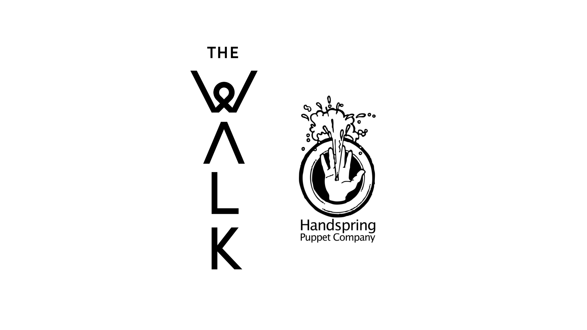 Two logos for The Walk and Handspring Puppetry